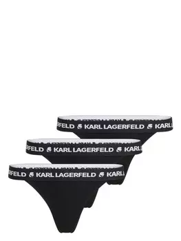 Трусы-бразильеры с логотипом (упаковка из трех штук) Karl Lagerfeld, черный