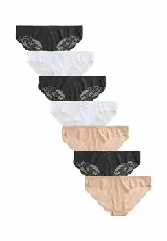 Трусы BRAZILIAN FIT - BACK KNICKERS 7 PACK Next, черный