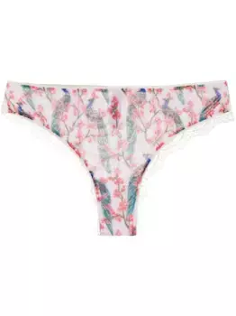 Трусы-бразилиана с принтом Dolci Follie, белый