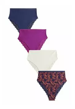 Трусы-брифы 4 PACK HIGH RISE Next, синий