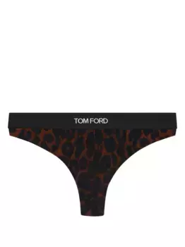 Трусы-брифы с леопардовым принтом TOM FORD, коричневый