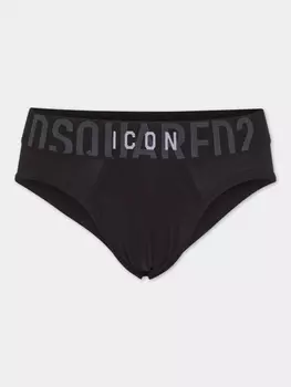 Трусы-брифы с логотипом DSQUARED2 на поясе, черный