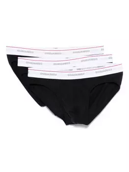 Трусы-брифы с логотипом DSQUARED2 (упаковка из трех шт.), черный