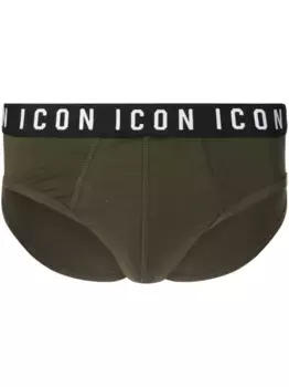 Трусы-брифы с логотипом Icon DSQUARED2, зеленый