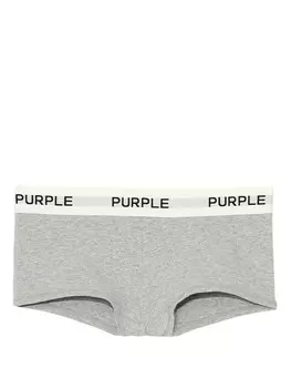 Трусы-брифы с логотипом Purple Brand, серый