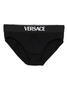 Трусы-брифы с логотипом Versace, черный