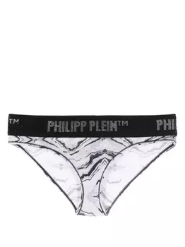 Трусы-брифы со стразами Philipp Plein, белый