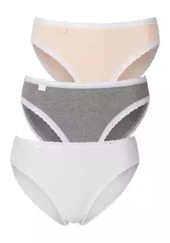 Трусы-брюки sloggi "24/7 Weekend Tai C3P" (3 шт. в упаковке, 3 шт. в упаковке), с нежной кружевной окантовкой, белый