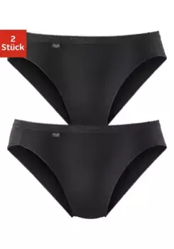 Трусы-брюки sloggi "Basic+ Tai 2P" (упаковка, 2 шт.), с эластичным краем в виде "мышиных зубов", черный