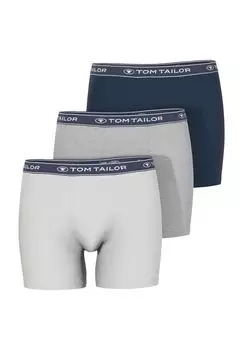 Трусы Buffer Series короткие, с эластичным поясом, мужские TOM TAILOR, цвет Navy Melange White