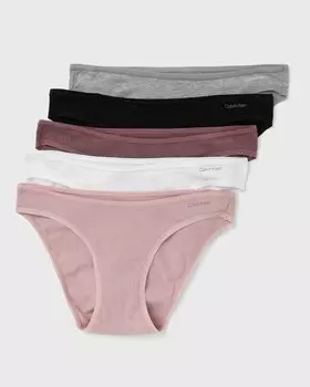 Трусы Calvin Klein Underwear Bikini 5Pk, цвет blk/vintge pink/subdd/white/gry htr