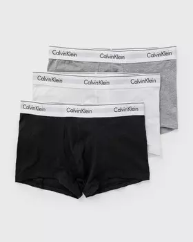 Трусы Calvin Klein Underwear Modern Cotton Stretch Trunk 3-Pack, цвет black/ white/ grey heather