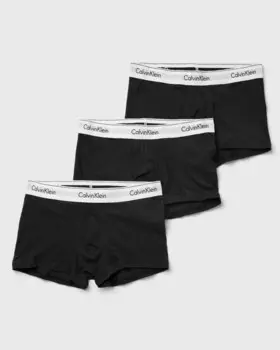 Трусы Calvin Klein Underwear Modern Cotton Stretch Trunk 3-Pack, цвет black/ black/ black