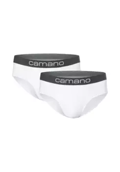 Трусы Camano (2 шт.) с эластичным поясом с логотипом, белый