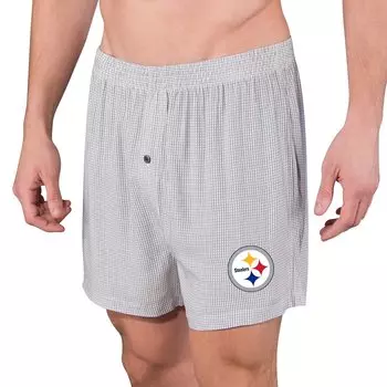 Трусы Concepts Sport Pittsburgh Steelers, серый