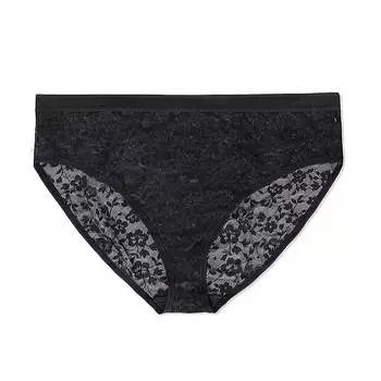 Трусы Curvy Couture Smooth Lace High Cut Brief, черный