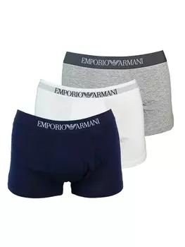 Трусы Emporio Armani Boxer shorts, цвет dark blue/mottled grey/white