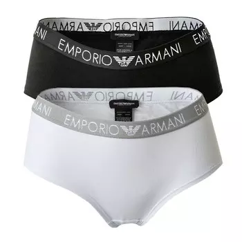 Трусы Emporio Armani Boyshorts, черный/белый