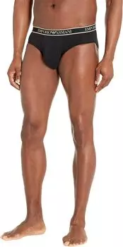 Трусы Emporio Armani Core Logoband 3-Pack Brief, цвет Black/Sand/Black