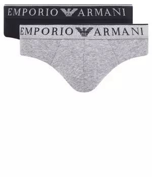 Трусы Emporio Armani хлопковые 2 шт, черный