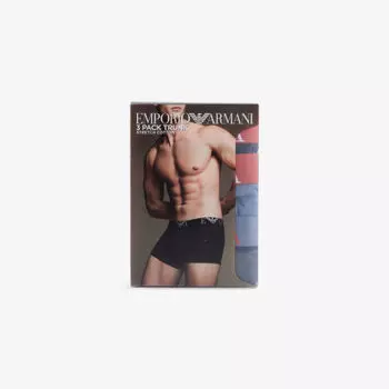 Трусы Emporio Armani из стрейч-хлопка, 3 шт, мультиколор