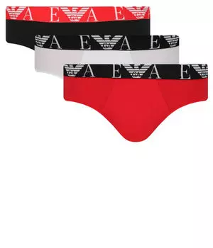 Трусы Emporio Armani с логотипом 3 шт, мультиколор