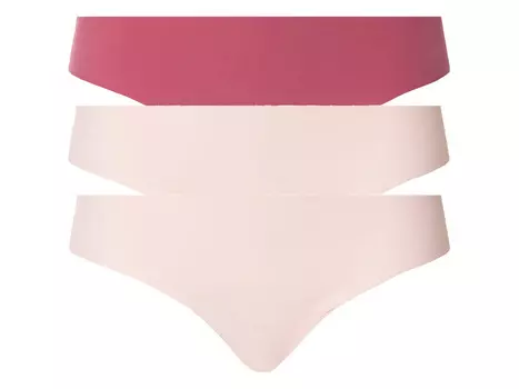 Трусы esmara, вырезанные лазером, 3 штуки, особенно удобные, красный/розовый
