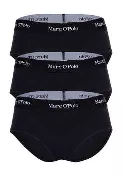 Трусы Essentials комплект из 3 пар пояс с логотипом Marc O'Polo, черный