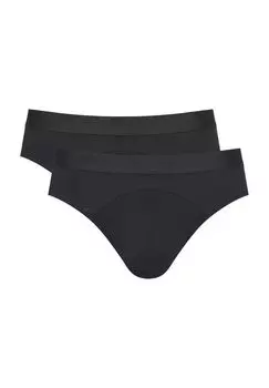 Трусы Ever Soft, пояс с логотипом, однотонные, мужские sloggi, черный