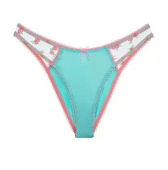 Трусы For Love & Lemons Garden Party High-Waist, голубой