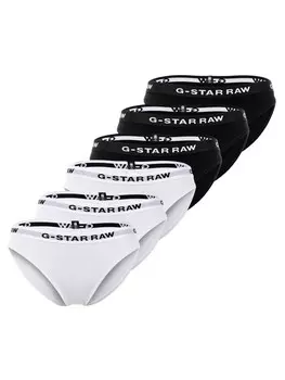 Трусы G-Star Raw Slip 6er Pack, черный/белый