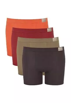 Трусы Go Natural, 4 пары, мужские sloggi, цвет Brown Dark Combi