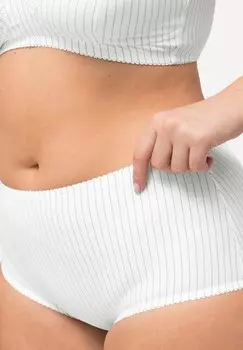 Трусы GROSSE GRSSEN 2ER-PACK NADELSTREIFEN HHER GESCHNITTEN Ulla Popken, белый