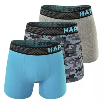 Трусы Happy Shorts Boxer shorts, цвет light blue/light grey/dark grey/mottled grey
