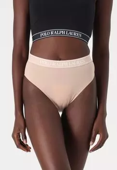 Трусы HIGH WAIST TANGA Polo Ralph Lauren, бежевый