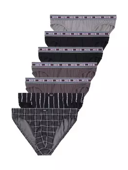 Трусы HIS Slip, цвет anthra/schwarz/grau/streifen/karo