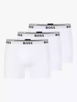 Трусы HUGO BOSS BOSS Power Cotton Logo Waistband 3 шт, белый