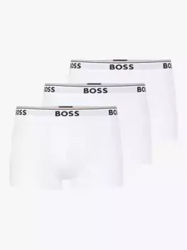 Трусы HUGO BOSS BOSS Power Cotton Logo Waistband 3 шт, белый