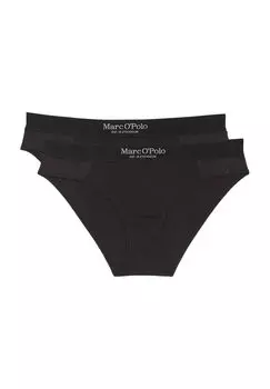 Трусы Iconic Rib, 2 шт., пояс с логотипом, для женщин Marc O'Polo, черный