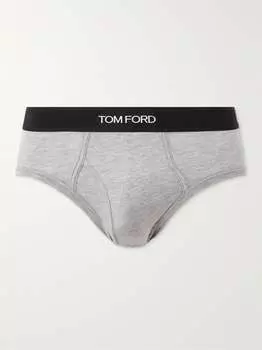 Трусы из эластичного хлопка и смеси модала TOM FORD, серый