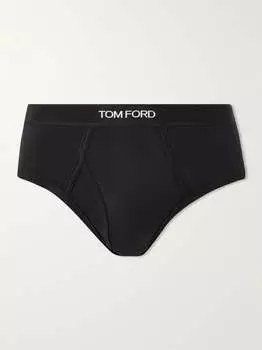 Трусы из эластичного хлопка и смеси модала TOM FORD, черный