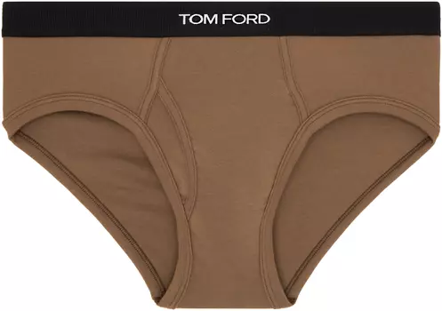 Трусы из хлопка TOM FORD, коричневый