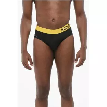 Трусы из хлопковой смеси с контрастным поясом Dsquared2, Black