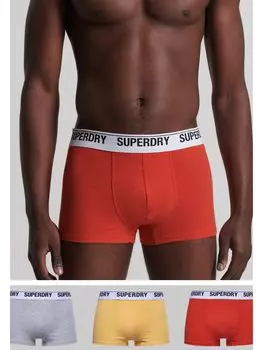 Трусы из смеси органического хлопка Superdry, оранжевый/желтый/серый