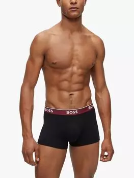 Трусы из смесового хлопка BOSS Power HUGO BOSS, черный/белый/красный