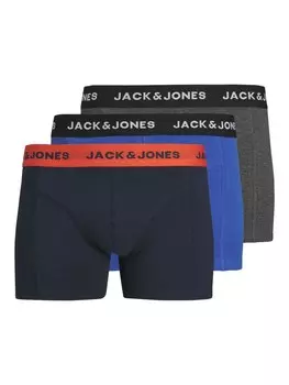 Трусы JACK & JONES Boxer shorts, цвет blue/navy/mottled grey