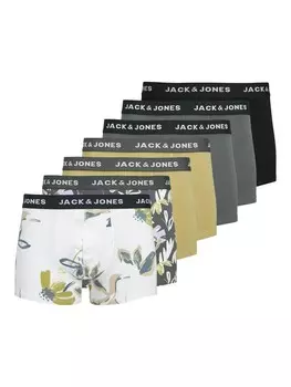 Трусы JACK & JONES Boxer shorts, цвет dark grey/khaki/black/white