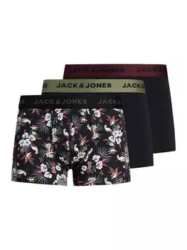 Трусы JACK & JONES Boxer shorts JACFlower, черный