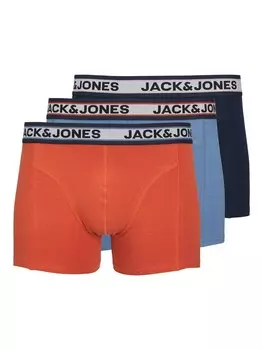 Трусы JACK & JONES Boxer shorts Marco, цвет light blue/dark blue/dark orange