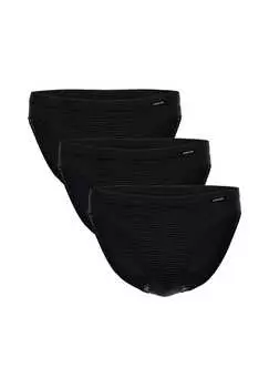 Трусы комплект из 3 пар - джинсы в стиле джаз мягкий пояс в рубчик полоски в тон хлопковая смесь Ammann, серый